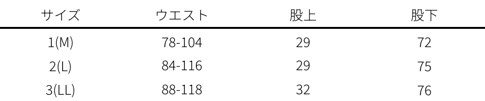 サイズ表