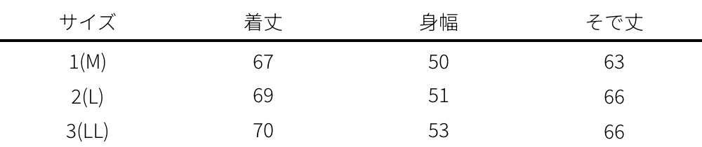 サイズ表